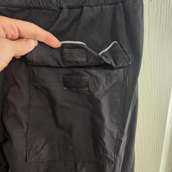 Baggy reflective 3D cargo pockets Rave streetwear punk grunge 90s y2k LG - Picture 4 of 11